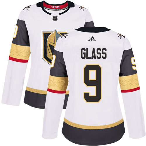 Adidas Golden Vegas Golden Knights #9 Cody Glass White Road Authentic Women's Stitched Jersey Womens