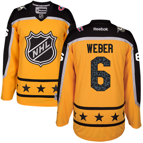 Montreal Canadiens #6 Shea Weber Yellow 2017 All-Star Atlantic Division Stitched Youth Jersey Youth