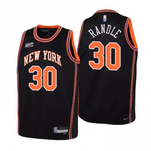 New York New York Knicks #30 Julius Randle Youth Black 2021/22 Swingman Jersey - City Edition Youth
