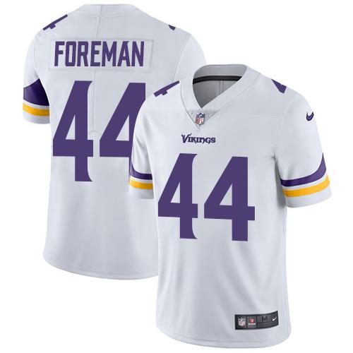 Minnesota Vikings #44 Chuck Foreman White Men's Stitched Vapor Untouchable Limited Jersey Men's