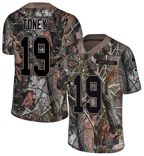 Chiefs #19 Kadarius Toney Camo Youth Stitched Limited Rush Realtree Jersey