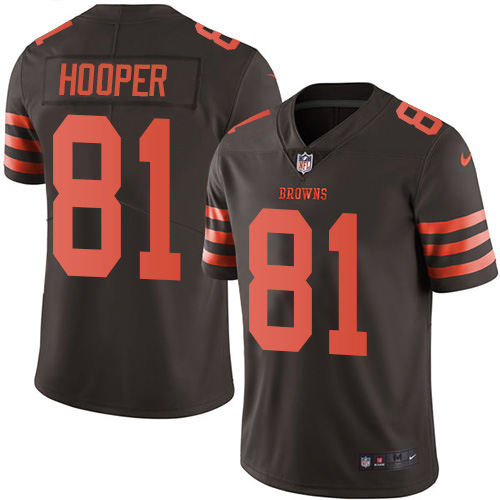 Cleveland Browns #81 Austin Hooper Brown Men's Stitched Limited Rush Jersey Men's