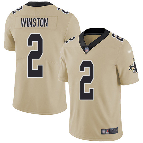 New Orleans Saints #2 Jameis Winston Gold Youth Stitched Limited Inverted Legend Jersey Youth