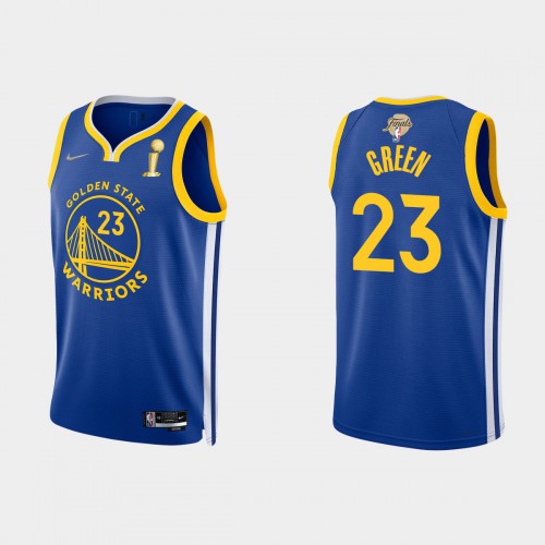Golden State Golden State Warriors #23 Draymond Green Mens Blue 2021-22 Finals Champions Swingman Jersey Mens