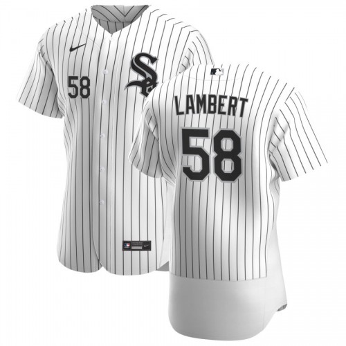 Chicago Chicago White Sox #58 Jimmy Lambert Men's White Home 2020 Authentic Player Jersey Men's