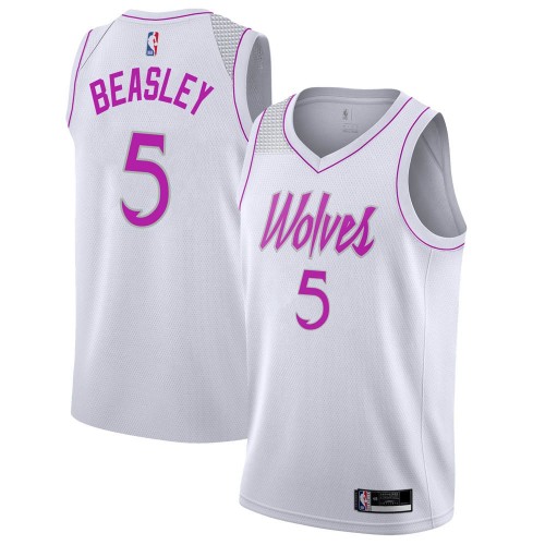 Minnesota Timberwolves #5 Malik Beasley White Swingman Earned Edition Jersey Mens