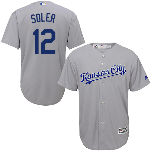 Kansas City Royals #12 Jorge Soler Grey Cool Base Stitched Youth Jersey Youth