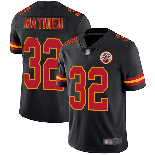 Kansas City Chiefs #32 Tyrann Mathieu Black Men's Stitched Limited Rush Jersey Men's