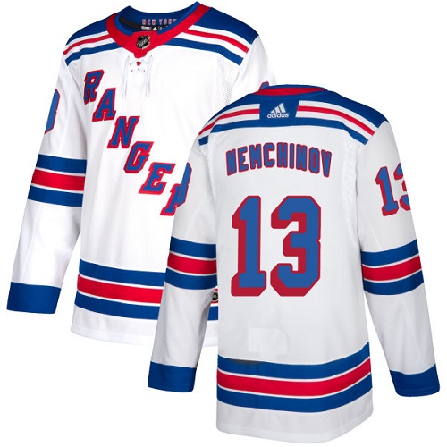 Adidas New York Rangers #13 Sergei Nemchinov White Away Authentic Stitched Jersey Men's