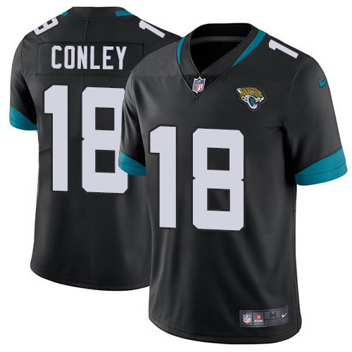 Jacksonville Jaguars #18 Chris Conley Black Team Color Men's Stitched Vapor Untouchable Limited Jersey Men's
