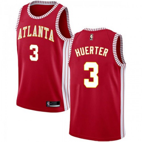 Atlanta Hawks #3 Kevin Huerter Red Womens Swingman Statement Edition Jersey Womens