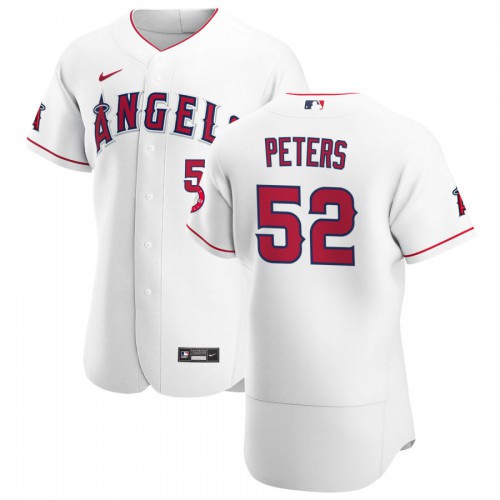 Los Angeles Los Angeles Angels #52 Dillon Peters Men's White Home 2020 Authentic Player Jersey Men's