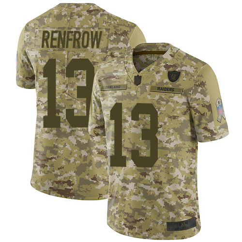 Las Vegas Raiders #13 Hunter Renfrow Camo Youth Stitched Limited 2018 Salute to Service Jersey Youth