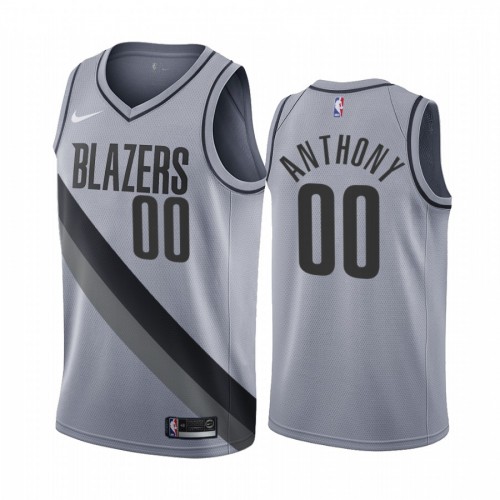 Portland Trail Portland Trail Blazers #00 Carmelo Anthony Gray Youth Swingman 2020-21 Earned Edition Jersey Youth