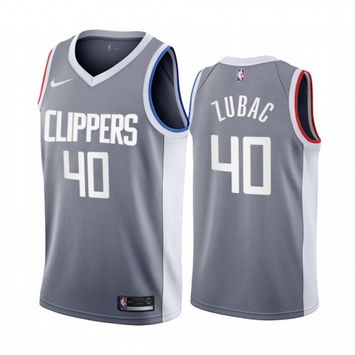 Los Angeles Los Angeles Clippers #40 Ivica Zubac Gray Womens Swingman 2020-21 Earned Edition Jersey Womens