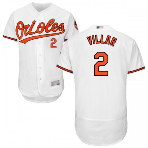 Baltimore Orioles #2 Jonathan Villar White Flexbase Authentic Collection Stitched Jersey Men's