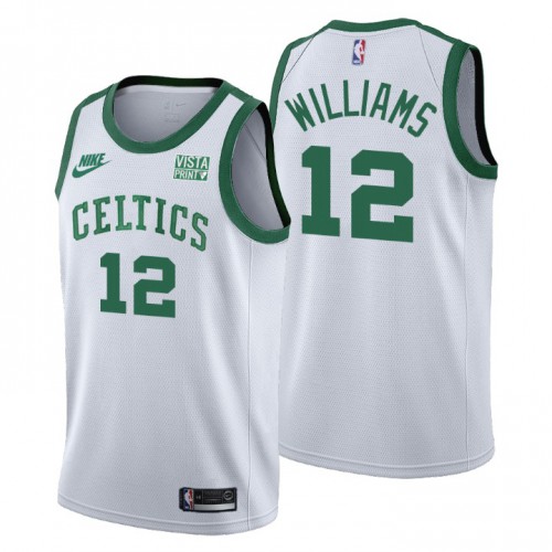 Boston Boston Celtics #12 Grant Williams Mens Releases Classic Edition 75th Anniversary Jersey White Mens