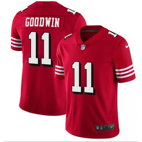 San Francisco 49ers #11 Marquise Goodwin Red Team Color Men's Stitched Vapor Untouchable Limited II Jersey Men's