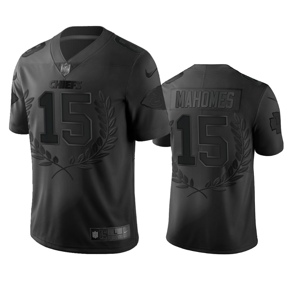 Kansas City Chiefs #15 Patrick Mahomes Men's Black MVP Limited Edition Jersey