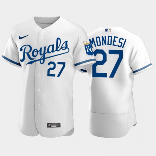 Kansas City Kansas City Royals #27 Adalberto Mondesi Men's Game Replica 2022 City Connect White Jersey Men's