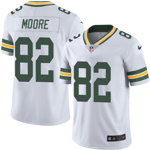 Green Bay Packers #82 J'Mon Moore White Men's Stitched Vapor Untouchable Limited Jersey Men's
