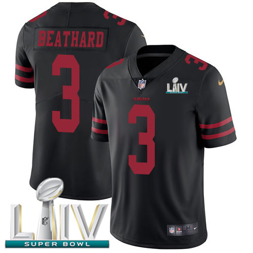 San Francisco 49ers #3 C.J. Beathard Black Super Bowl LIV 2020 Alternate Youth Stitched Vapor Untouchable Limited Jersey Youth