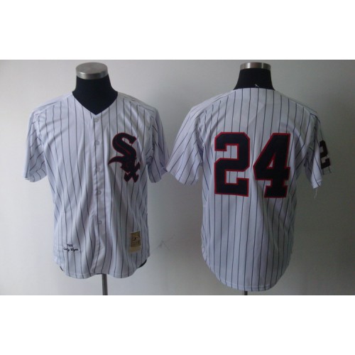 Mitchell and Ness Chicago Chicago White Sox #24 Early Wynn White Throwback Stitched Jersey Men's