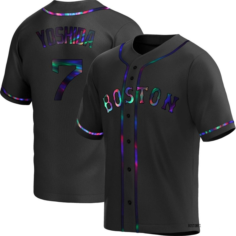 Men's Youth Women's Boston Red Sox #7 Masataka Yoshida Alternate Jersey - Black Holographic