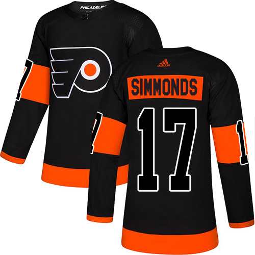 Adidas Philadelphia Flyers #17 Wayne Simmonds Black Alternate Authentic Stitched Youth Jersey Youth
