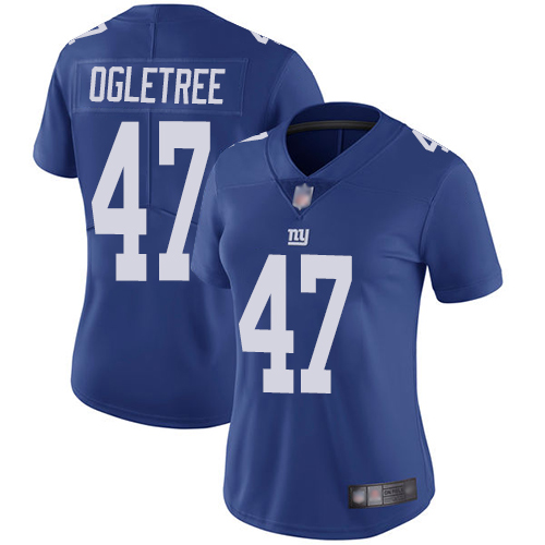 New York Giants #47 Alec Ogletree Royal Blue Team Color Women's Stitched Vapor Untouchable Limited Jersey Womens