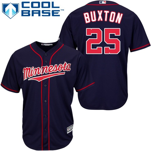 Minnesota Twins #25 Byron Buxton Navy blue Cool Base Stitched Youth Jersey Youth