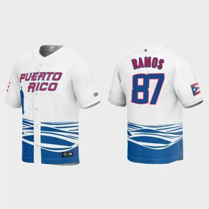 Henry Ramos Puerto Rico Baseball 2023 World Baseball Classic Jersey – White