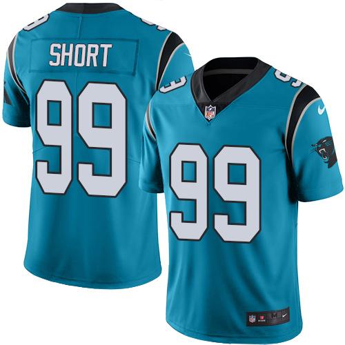 Carolina Panthers #99 Kawann Short Blue Youth Stitched Limited Rush Jersey Youth