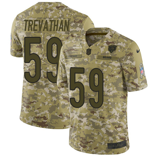 Chicago Bears #59 Danny Trevathan Camo Men's Stitched Limited 2018 Salute To Service Jersey Men's