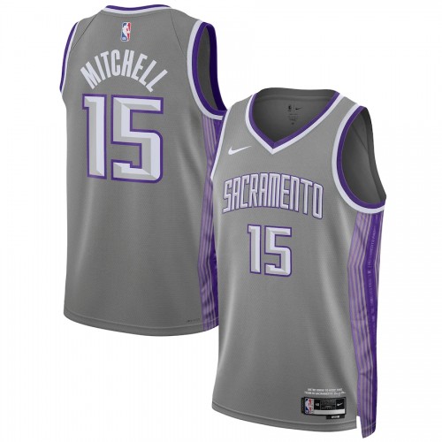 Sacramento Sacramento Kings #15 Davion Mitchell Unisex Anthracite 2022-23 Swingman Jersey - City Edition Mens