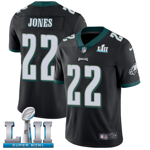Philadelphia Eagles #22 Sidney Jones Black Alternate Super Bowl LII Men's Stitched Vapor Untouchable Limited Jersey Men's