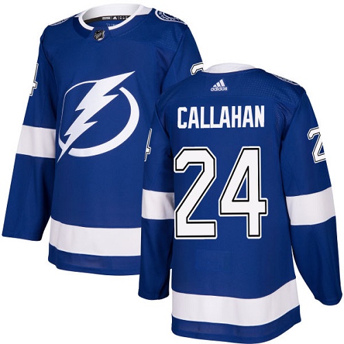 Adidas Tampa Bay Lightning #24 Ryan Callahan Blue Home Authentic Stitched Jersey Men's