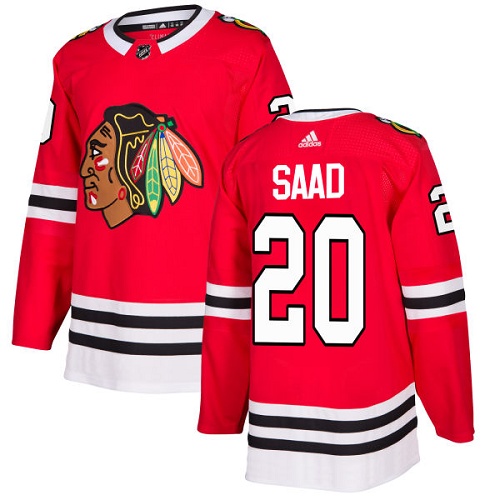 Adidas Chicago Blackhawks #20 Brandon Saad Red Home Authentic Stitched Youth Jersey Youth
