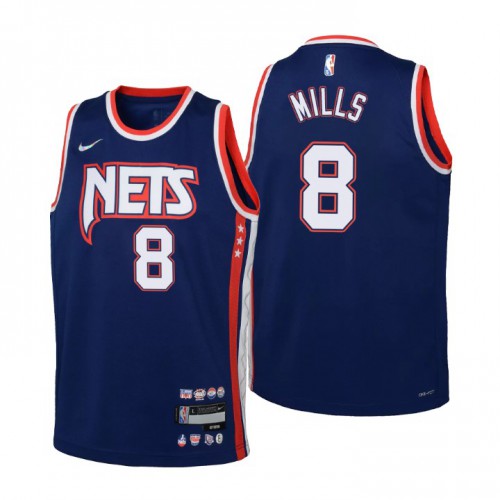 Brooklyn Brooklyn Nets #8 Patty Mills Youth Navy 2021/22 Swingman Jersey - City Edition Youth