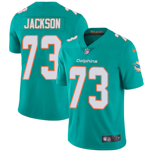 Miami Dolphins #73 Austin Jackson Aqua Green Team Color Men's Stitched Vapor Untouchable Limited Jersey Men's