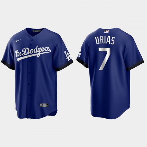 Los Angeles Los Angeles Dodgers #7 Julio Urias Men's 2021 City Connect Game Jersey Royal Men's