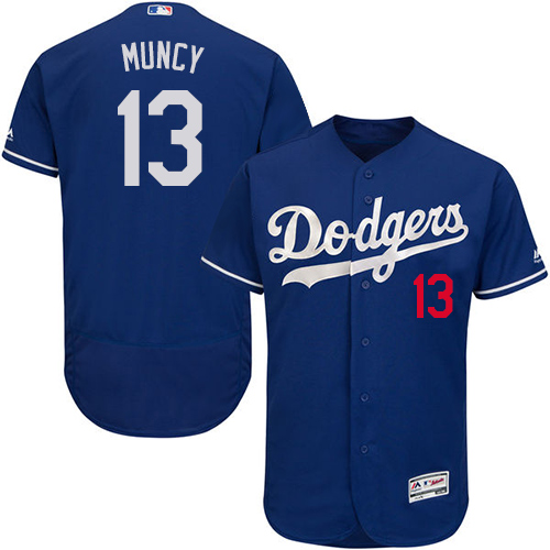 Los Angeles Dodgers #13 Max Muncy Blue Flexbase Authentic Collection Stitched Jersey Men's