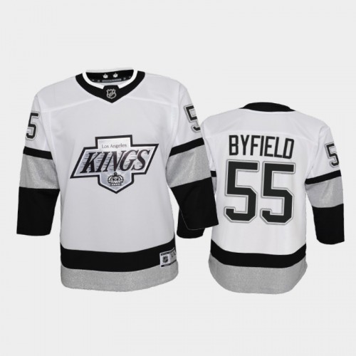 Adidas Los Angeles Kings #55 Quinton Byfield Youth 2021-22 Alternate Game Jersey - White Youth