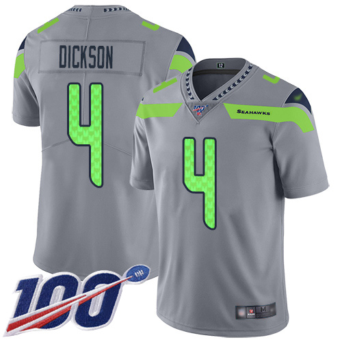 Seattle Seahawks #4 Michael Dickson Silver Youth Stitched Limited Inverted Legend 100th Season Jersey Youth