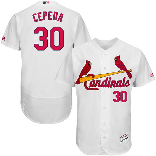 St.Louis Cardinals #30 Orlando Cepeda White Flexbase Authentic Collection Stitched Jersey Men's