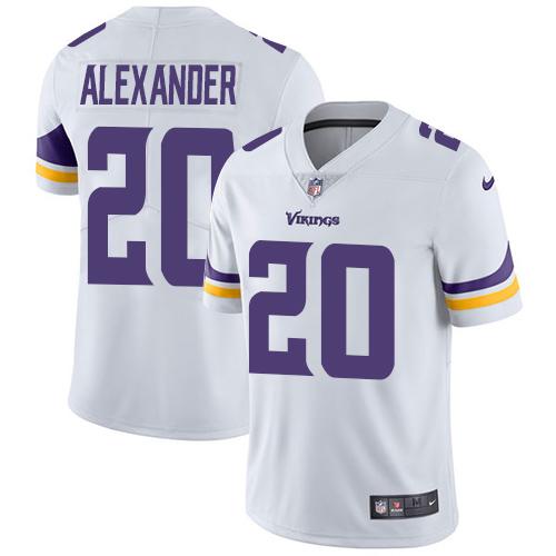 Minnesota Vikings #20 Mackensie Alexander White Men's Stitched Vapor Untouchable Limited Jersey Men's