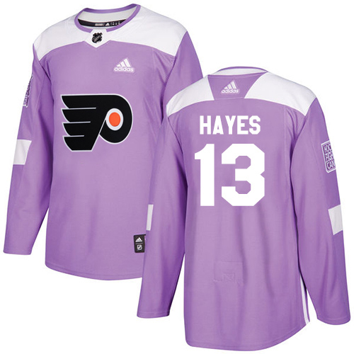 Adidas Philadelphia Flyers #13 Kevin Hayes Purple Authentic Fights Cancer Stitched Jersey Men's
