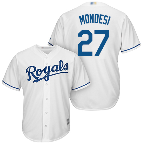 Kansas City Royals #27 Raul Mondesi White Cool Base Stitched Youth Jersey Youth