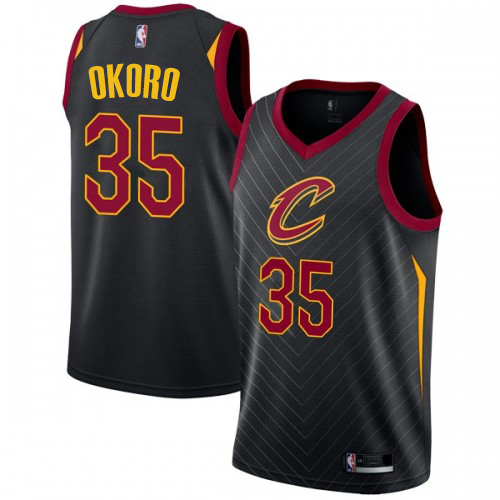 Cleveland Cavaliers #35 Isaac Okoro Black Youth Swingman Statement Edition Jersey Youth