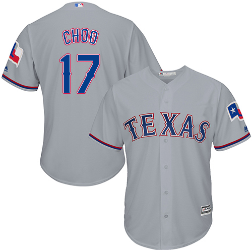 Texas Rangers #17 Shin-Soo Choo Grey Cool Base Stitched Youth Jersey Youth